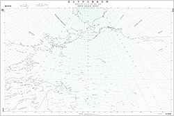 北太平洋大圏航法図